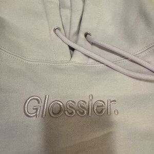 Glossier Embroidered Lavender Hoodie